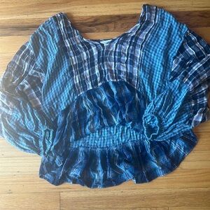 American Eagle cropped top plaid size large